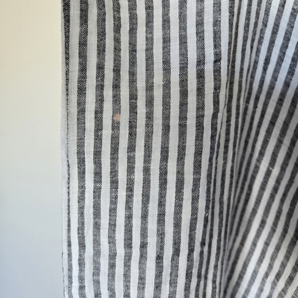 Vitamin A Linen Black Stripe Capri Jumpsuit - Picture 13 of 13